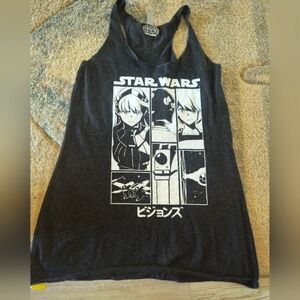 Star Wars Black Tank Top next level sz XS nwot
